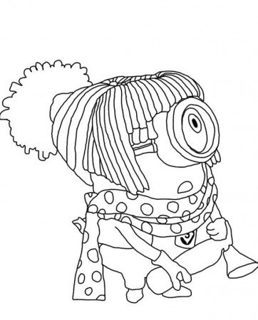 Girl Character Despicable Coloring For Kids - Despicable Me 