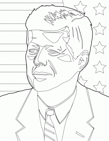 John F Kennedy Coloring Page Handipoints 132340 Coloring Pages Of 