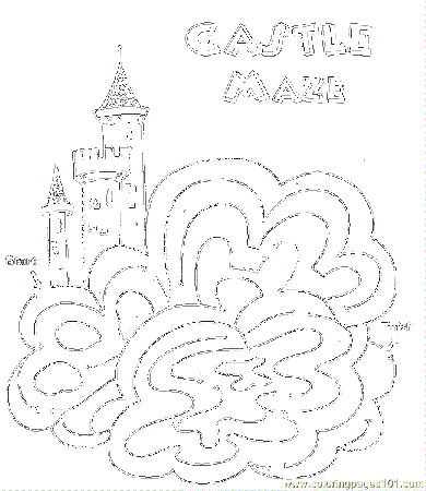 Coloring Pages Maze 36 (Entertainment > Mazes) - free printable 
