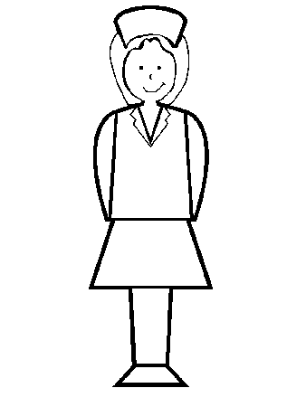 nurse people coloring pages book