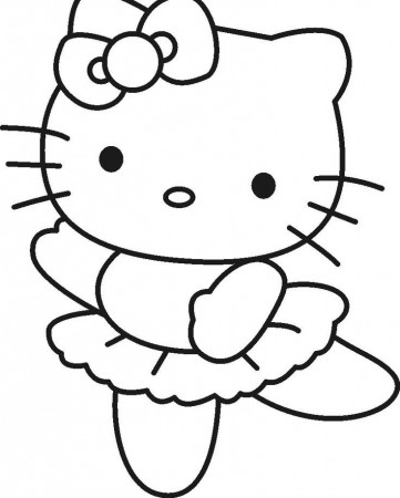 Hello Kitty Dancing Coloring Page | SRC 2014