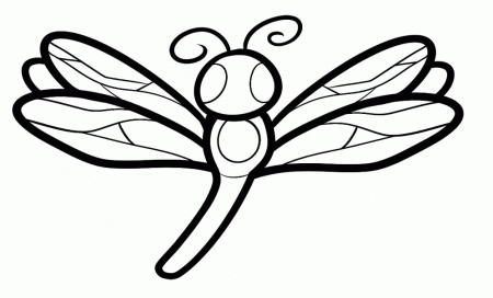 Cute Animal Dragonfly Coloring Pages Pictures To Print For Kids 