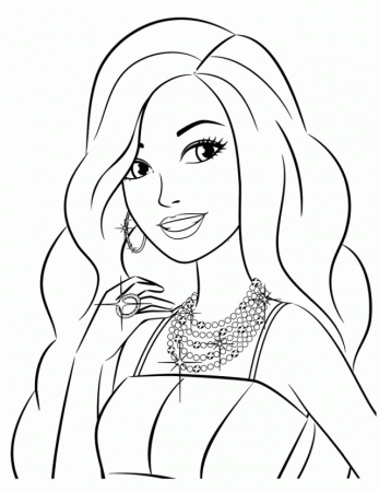Barbie Coloring Sharing Coloring Pages Coloring Page Picture 