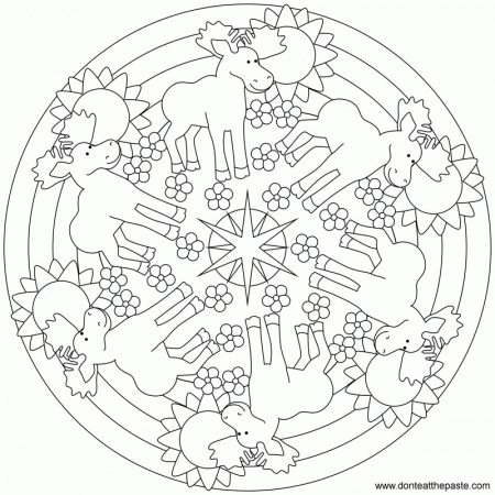 Don't Eat the Paste: Moose Mandala to color