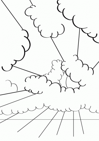 sun and clouds Colouring Pages (page 2)