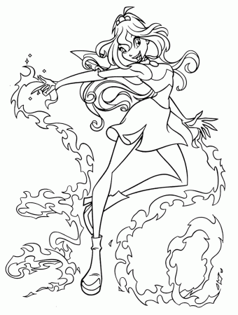 Beautiful Winx girls coloring pages for kids | Free Coloring Pages
