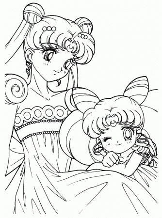 Usagi and Friend Coloring Page | Kids Coloring Page