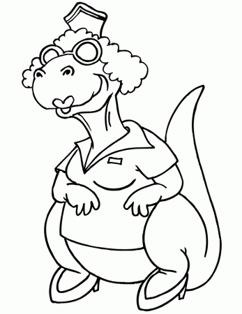 dinosaur nurse coloring pages