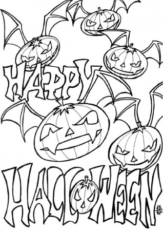 All kinds of Spooky Halloween Coloring Page |Halloween coloring 