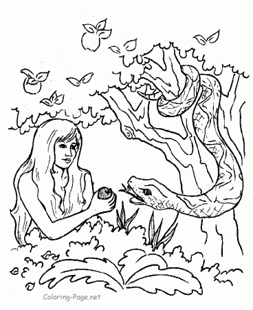 Bible Coloring Page - Forbidden Fruit