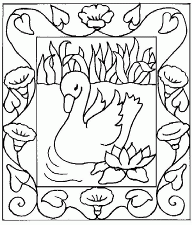 Swans Coloring Pages 4 | Free Printable Coloring Pages 