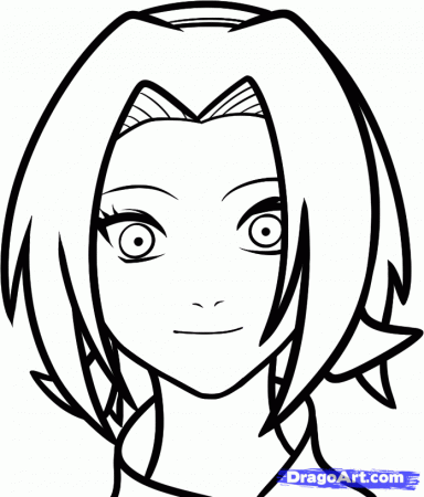 How to Draw Sakura Easy, Step by Step, Naruto Characters, Anime 
