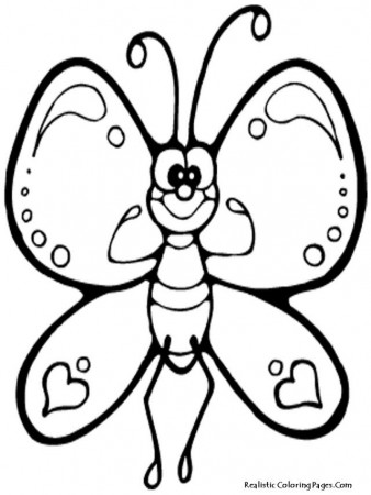 New Cartoon Butterfly Coloring Pages | Laptopezine.