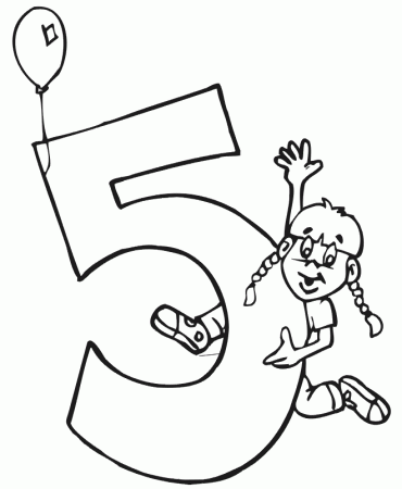 happy 5th birthday Colouring Pages