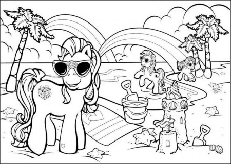 Vacation With Friends At The Beach Coloring Pages - Disney 