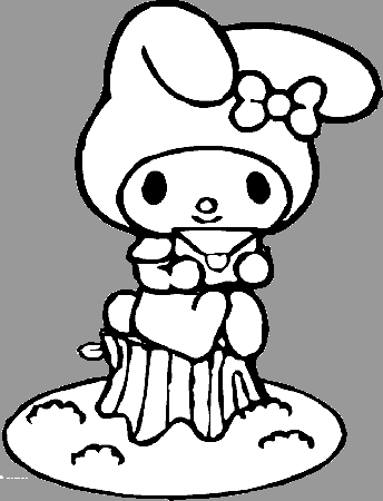 My Melody Coloring Page - Coloring Home