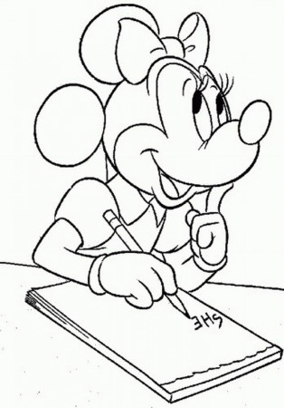 Coloring Pages of Disney Characters: Minnie Mouse | Playsational