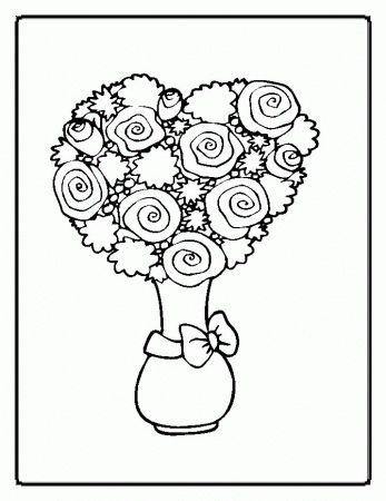 Flowers bucket Coloring Pages for kids | Great Coloring Pages