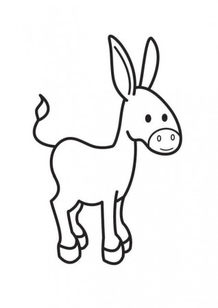 Coloring page donkey - img 17538.
