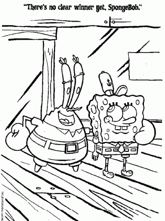 Download Coloring Pages For Kids Spongebob And Mr Crab Or Print 