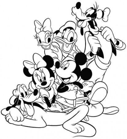 Cartoon Disney Pluto Coloring Pages Printable Free For Toddler #