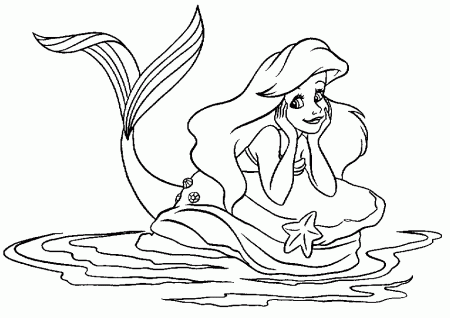 My Family Fun - Ariel The Little Mermaid Color the beautiful Ariel 