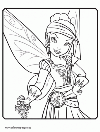 The Pirate Fairy - Iridessa as a Pirate Fairy coloring page
