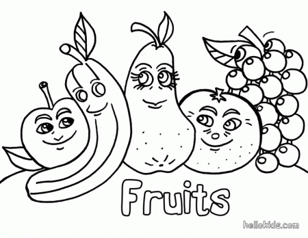 Fruit Coloring Pages Picture | 99coloring.com