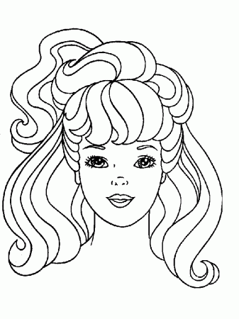barbie easy drawing Colouring Pages