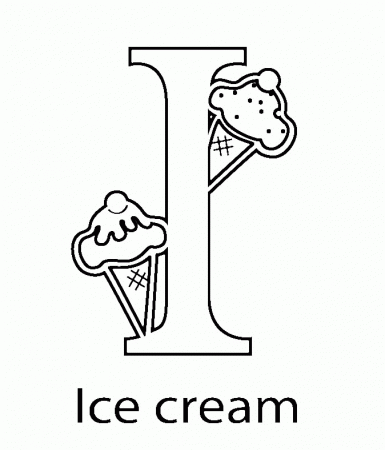I For Iguana And Ice Cream Coloring Pages - Activity Coloring 