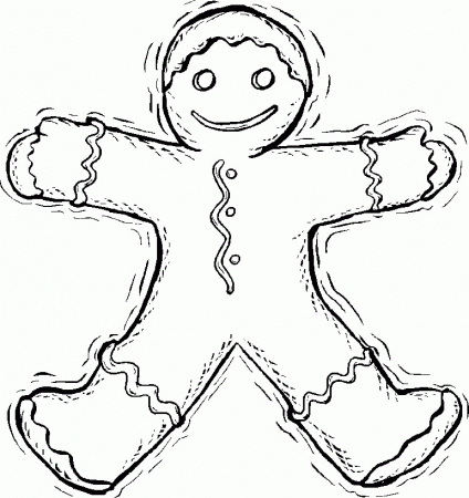 Gingerbread man Colouring Pages (page 2)