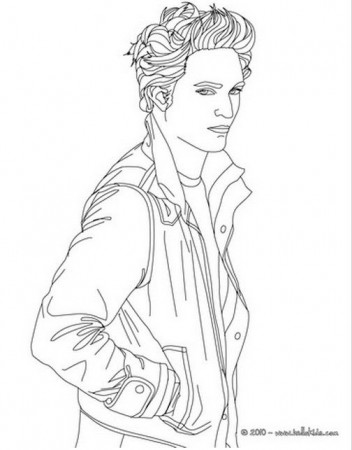 Robert Pattinson Coloring Page - Twilight Movie Coloring Pages