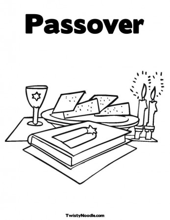 Passover coloring page for kids