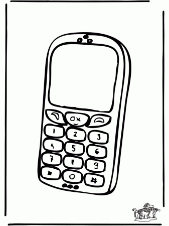 color mobile phone Coloring pages for kids | Best Coloring Pages