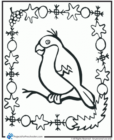 Free Printable holiday bird coloring page - from 