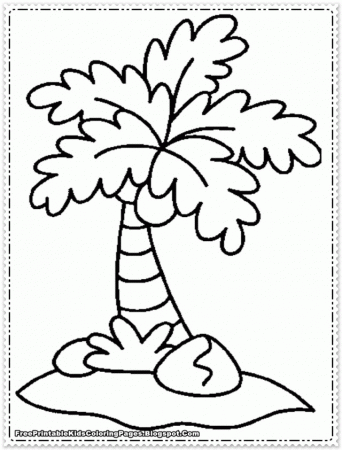 tree coconut coloring pages for kids | Great Coloring Pages