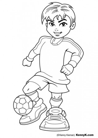 Coloring page soccer player - img 20060.