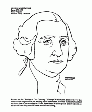USA-Printables: President George Washington - US Presidents 
