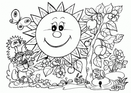 Coloring Pages Fabulous Springtime Coloring Pages Coloring Page 