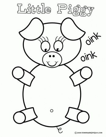 Cute Pig Coloring Pages To Kids | 99coloring.com