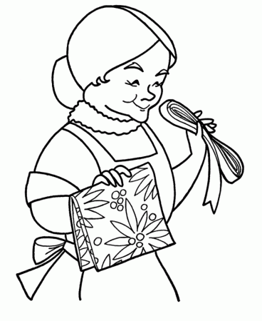 Christmas Santa Coloring Page - Mrs. Clause gets the Christmas 