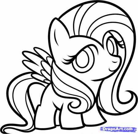 baby fluttershy Colouring Pages
