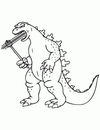funny Godzilla coloring pages for kids | Great Coloring Pages