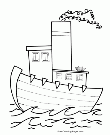 Boat coloring pages - TugBoats