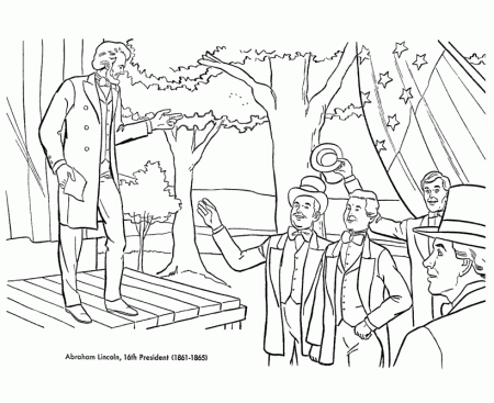 USA-Printables: Abe Lincoln coloring page - Sixteenth President of 
