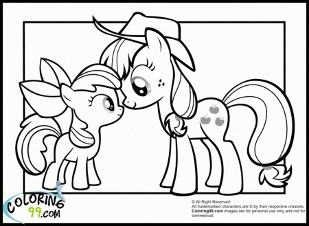 Sweet My Little Pony Applejack And Apple Bloom Coloring Pages High 