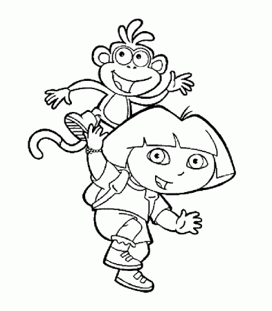 Dora printable coloring pages
