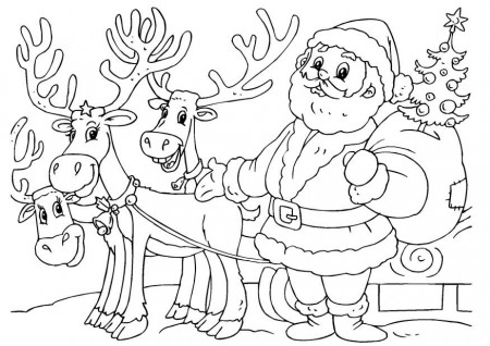 Santa Coloring Pages - Free Coloring Pages For KidsFree Coloring 