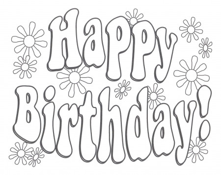 Free Printable Happy Birthday Coloring Pages 170004 Birthday Card 