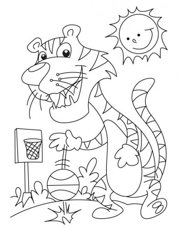 Tiger volleyball champion coloring pages | Download Free Tiger 